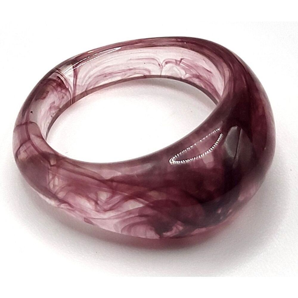 New Without Tags Pink Clear Chunky Ring Size 8
